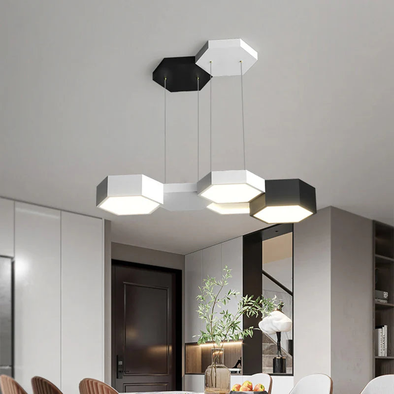 Axyaa Stainless Steel LED Chandelier for Nordic Dining Room Decor