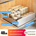 Axyaa Slide Out Pantry Shelves Organizer Shelf Sliding Drawer Storage Rack