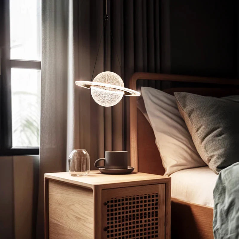 Axyaa Globe Shape Acrylic LED Chandelier: Modern Nordic Minimalist Indoor Lighting Fixtures