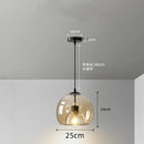 Axyaa Smoke Gray Glass Pendant Light Chandelier for Kitchen Island