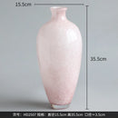Axyaa Pink Mist Glass Vase for Hydroponic Flowers - Mid Century Modern Home Decor