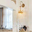 Axyaa Crystal Crown Copper Wall Lamp - French Light Luxury Retro Lighting