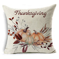 Axyaa Pumpkin Plant Linen Throw Pillowcases for Home Decor