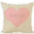 Axyaa Cartoon Couple Linen Pillowcase: Cute Room Decor & Valentine's Day Gift