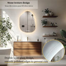 Axyaa Irregular LED Vanity Mirror with Clear-crystal Glass Frame and Backlit