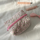 Korean Flower Makeup Bag Travel Pouch | Axyaa Portable Cosmetic Organizer