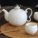 Axyaa European Relief Ceramic Tea Set for Afternoon Tea and Home Décor