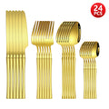 Axyaa Small Waist Gold Cutlery Set - Knife, Fork, Spoon Collection