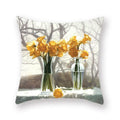 Axyaa Vase Flower Polyester Throw Pillowcase for Home Decor