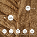 Axyaa Plush Faux Fur Blanket Double-Sided Cozy Warmth for Winter Bedding