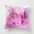Axyaa Pink Flower Pattern Decorative Cushion Cover for Sofa Pillows - Polyester Material