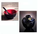 Axya Melamine Miso Soup Ramen Bowl Set with Spoon - Korean Dish Tableware