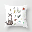 Axyaa Cute Animal Print Polyester Pillowcase for Bedroom Living Room 45x45cm