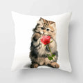 Axyaa Cartoon Cat Animal Sofa Cushion Cover - 45*45 Throw Pillow Home Decor