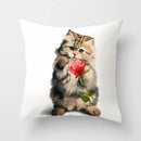 Axyaa Cartoon Cat Animal Sofa Cushion Cover - 45*45 Throw Pillow Home Decor