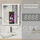 Axyaa LED Lighted Mirror Wall Medicine Cabinet with Bluetooth Speaker