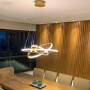 Axyaa Modern Ring Chandelier for Dining, Living, Bedroom - LED Pendant Lighting