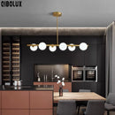 Axyaa Glass Ball Gold LED Pendant Light for Modern Kitchen Dining Room