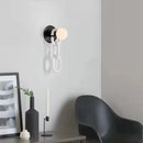Nordic art glass chain wall lamp for restaurant and study by Axyaa.