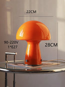 Axyaa Glass Mushroom Vintage LED Table Lamp - Nordic Living Room Bedroom Desk Light