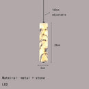Nordic Marble Stone Metal LED Pendant Light Modern Home Chandelier by Axyaa