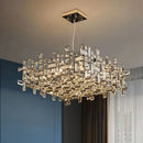 Axyaa Luxury Crystal LED Chandelier for Living Room, Bedroom, Dining, Kitchen - Modern Design