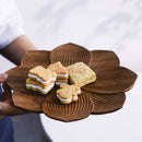 Axyaa Walnut Wood Tray: Chinese Dim Sum, Sushi, Dried Fruit Snack Serving Tray