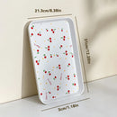 Axyaa Cherry Pattern Serving Tray: Multifunctional Kitchen & Jewelry Organizer