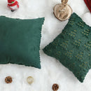 Luxurious Christmas Tree Embroidered Pillow Covers by Axyaa