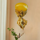 Axya Nordic Retro Angel Wall Lamp Resin Glass Vintage LED Sconces for Living Room