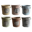 Axyaa Turtle Back Leaf Planter Pot with Burlap Handle: Stylish Home Decor & Storage Solution
