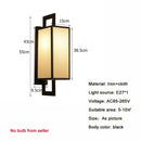 Axyaa Retro Chinese Iron Art Fabric Wall Sconce for Living Room Bedside & Hotel Corridor