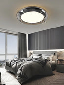 Axyaa Modern Led Ceiling Light - Black/Amber Round 50cm Lighting Fixture