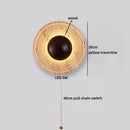 Axyaa Wooden LED Wall Lamp with Yellow Travertine Design