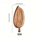 Axyaa Acacia Wood Leaf Shaped Dinner Plate