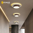Axyaa Yellow Stone Round Ceiling Lights LED28w Wabi Sabi Walnut Wood 3000K/6000K