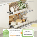 Stainless Steel Expandable Dish Rack Organizer by Axyaa
