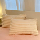 Axyaa Fresh Rabbit Milk Flour 4-Piece Bedding Set, Warm Autumn Quilt Cover & Bed Sheet