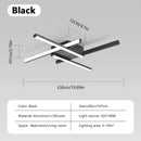 Axyaa Modern Black LED Ceiling Light 50cm Aluminum Decorative Lamps Bedroom Living Room