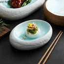 Axyaa Oval Ceramic Dinner Dishes Set - Modern Tableware for Home, Restaurant, and Hotel