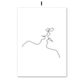 Nordic Kiss Love Wall Art Prints by Axyaa for Home Decor