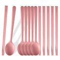 Axyaa Yellow Silicone Dinnerware Set: Spoon, Chopsticks, Flatware, Tableware