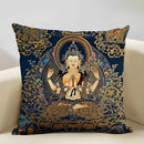 Axyaa Religious Culture Art Linen Pillowcase 45X45CM Home Decor