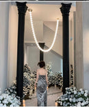 Axyaa Art Deco Glass Bubble LED Pendant Chandelier in Gold Chrome