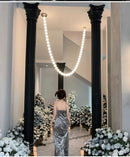 Axyaa Art Deco Bubble Glass LED Pendant Chandelier in Gold Chrome