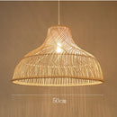 Axyaa Vintage Farmhouse Rattan Chandelier with LED Lights for Dining Room