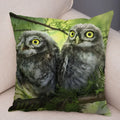 Axyaa Wild Owl Cushion Cover: Decorative Sofa Pillowcase for Home and Children's Room