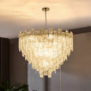 Axyaa Gold Crystal Chandelier Ceiling Lamp Modern Living Room Bedroom Decor