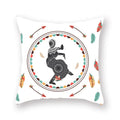 Axyaa Ethnic Elephant Mandala Cushion Cover - Bohemian Style Decorative Pillowcase
