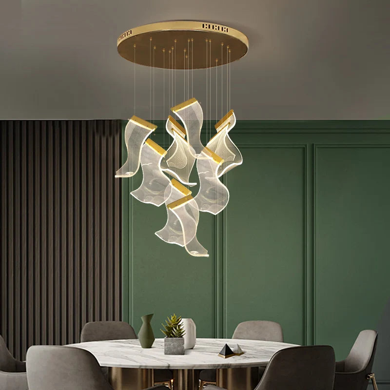 Axyaa Villa Acrylic Chandelier for Modern Luxury Decor & Lighting